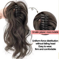 Extension De Cabello Sintético Ondulado Con Pinza Claw Para Mujeres Resistente Al Calor Pieza De Caudalino Clip-In Color Puro - details 1