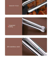 Pinzas De Barbacoa De Acero Inoxidable 304 Utensilios De Cocina Multifuncionales Para BBQ Hornear Clip De Alimentos Y Panadería - details 12