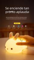 Lámpara De Noche LED RGB Con Sensor De Toque Conejo Silicona 16 Colores Recargable Para Niños Regalo De Fiestas Luz De Bunny - details 5