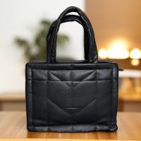 Bolso Cuero PU Cuadrado Pespunteamiento Negro - Estilo Moderno para Mujer - details 0