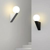Lámparas De Pared LED G9 Para Dormitorio Luz Blanca Y Negra Con Vidrio Pulido Para Sala De Estar Pasillo Balcón Aisles Luz Diaria Moderna - details 3