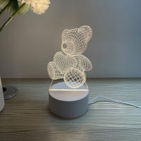 Lámpara Nocturna 3D SanjiCook De Acrílico Con LED Dinosaurio Oso Ciervo Amor Para Boda Navidad Cumpleaños Decoración De Fiesta - details 5