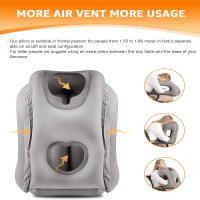 Almohada Inflable De Viaje Con Nuevo Patrón Soporte De Cuello Y Barba Portátil Para Avión Coche Autobús Tren Descanso En La Oficina Nap - details 2