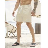 Shorts De Verano Para Hombre De Color Sólido Con Cordón Pantalones De Corduroy Casual Corte Corto Para Fitness - details 20