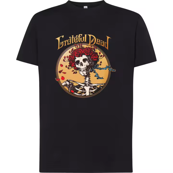 Camiseta Grateful Dead - | Algodón | Manga Corta y Manga Larga - Tejido tubular, sin costuras laterales. - Punto liso - 1