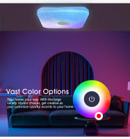 Lámpara Techo Inteligente RGB 36W Cuadrada LED Con Altavoz Y Control Remoto TUYA Bluetooth WIFI Para Decoración De Hogar Dormitorio Sala De Estar - details 10