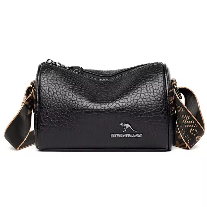 Bolso De Hombro Para Mujer De Cuero Suave De Alta Calidad Con Patrón De Piedra Lujo 2023 Bolso Cruzado De Moda Con Bolsillo Para Teléfono Móvil Y Cierre De Cremallera - 1