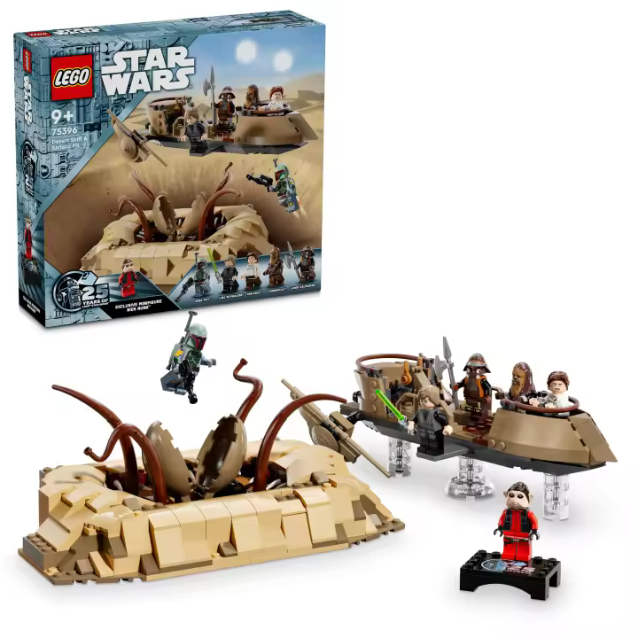 Set de construcción LEGO Star Wars TM 75396 Juguete de Construcción Esquife del Desierto y Fosa del Sarlacc con 6 Minifiguras - 1