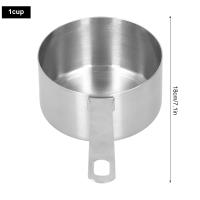 Taza medidora de acero inoxidable 304, cuchara medidora para hornear en la cocina con escala, accesorios de cocina, 1 taza - details 2