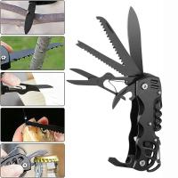 Cuchillo Plegable Multifuncional De Acero Inoxidable Para Camping Y Emergencias Herramienta Combinada Portátil De Bolsillo - details 2