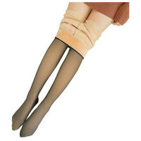 Tights Calientes De Invierno Para Mujer Con Forro De Piel Fleece Pantimedias Con Cintura Alta Medias Termoaisentes Leggings Transparentes Falsos - details 1