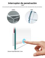 Espejo De Maquillaje LED Con Sensor Táctil Y Luz Ajustable 12V COB Para Mesa De Vestir Iluminación De Fondo Para Baño Y Dormitorio Decoración - details 5