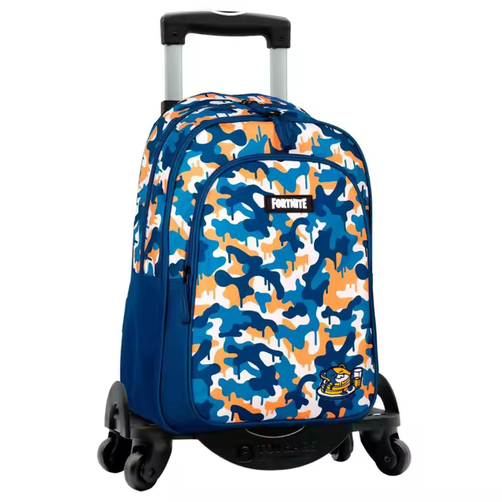 Mochila Fortnite Blue Camo  Adaptable. Carro Con 4 Ruedas Giratorias. 42 X 32 X 20 Cm. (Toybags T964-921) - 1
