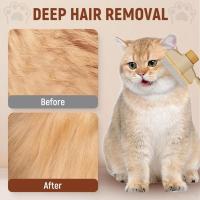Cepillo Para Gatos Con Botón De Liberación Nueva Cepillo Desplumador Para Cortos Y Largos Cabello Gato Peluquería Para Mascotas - details 1