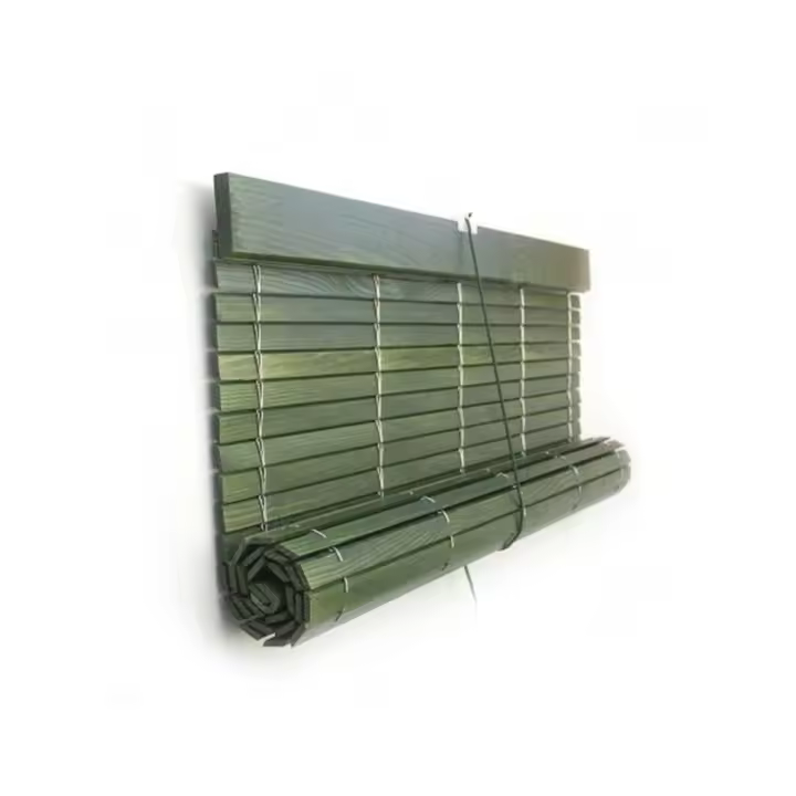 JARDIN202 - Persiana Madera Verde Rustico - 1