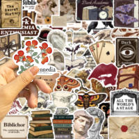50pcs Pegatinas De Academia Oscuro Aesthetic Anime Para Laptop Cuaderno Teléfono Decoración Vintage PVC Impermeable Para Jóvenes De 14 Años Y Más - details 14