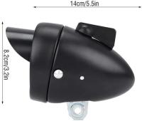 Bicicletas Faro Brillante Bicicleta De Montaña Faro Delantero 1-LED Con Soporte De La Lámpara Sombrilla Ciclismo Faro Bandeja De Metal Shell Retro-Negro - details 0