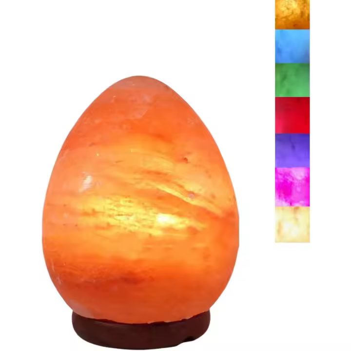 PLUSHOME Lámparas de Sal del Himalaya Naturales con Enchufe Europeo, disponibles también en Versiones Multicolor USB - 1