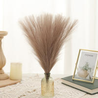 Tenvity 15pcs Bouquet De Flores De Pampas Artificiales Para Decoración De Hogar Boda Navidad Vaso DIY Fiesta Bedroom Plantas De Juncos Falsas - details 0