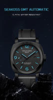 Reloj De Pulsera Automático SEAKOSS 10Bar GMT Para Hombre Resistente Al Agua Con Movimiento Seagull ST2557 De 316L Luminoso Calendario Cristal De Zafiro - details 11