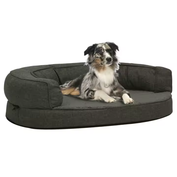 Colchón para Cama de Perro ergonómico gris oscuro 75x53 cm - 1