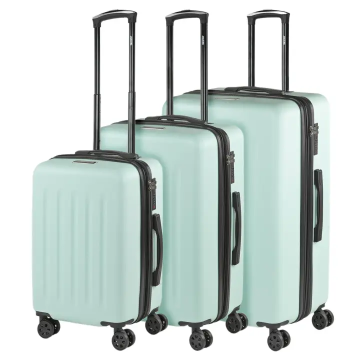 Juego de Maletas oferta Flash Verde Agua colección Lisboa: Expandible - ABS Troquelado y Texturizado Ultraligero Antirayaduras - 4 Ruedas Dobles Giratorias 360º - Candado TSA - 2 Años de GARANTÍA Skpat - 1