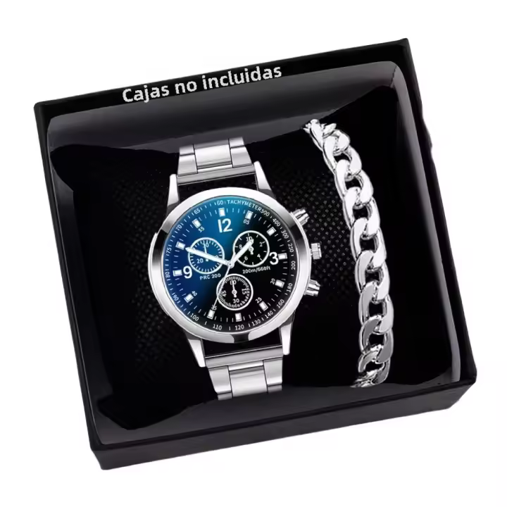 Reloj De Negocios Para Hombre Moda Reloj De Cuarzo Con Correa De Acero Inoxidable Y Cierre De Seguridad (No Incluye Caja) - 1