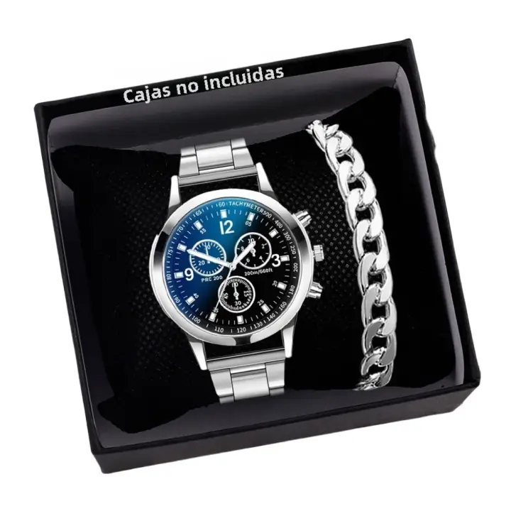 Reloj De Negocios Para Hombre Moda Reloj De Cuarzo Con Correa De Acero Inoxidable Y Cierre De Seguridad (No Incluye Caja) - 1