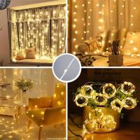 Luces LED De Cortina 3 Metros Con Control Remoto USB Guirnalda De Navidad Para Decoración De Hogar Y Dormitorio - details 4
