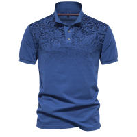 Camiseta POLO con estampado degradado de gama alta y rentable para hombre, camiseta con solapa, talla europea, 2024 - details 11
