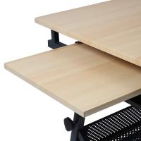Mesa de dibujo con taburete, ajustable, inclinable, 2 cajones y superficie de trabajo, acabado en madera, escritorio, mesa de oficina, mesa de trabajo, arquitectos, dibujo técnico, Miadomodo - details 3