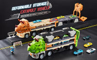 Juguete De Coche De Ferrocarril Triceratops Deformable Almacenamiento Plegable Vehículo De Transporte De Aleación Para Niños - details 0