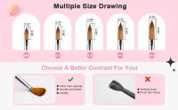 Pincel De Acrílico Kolinsky Sable Para Manicura Y Dibujo En Uñas Con Gel UV Pincel De Carving Para Polvo Y Líquido Herramienta De Arte Hot Pink - details 10