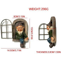 Ejecutivo De Navidad En La Puerta / Ventana Adorno De Árbol Pecador Gnome Jardín Estatua Decoración De Arbolado - details 2