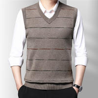 Suéter Casual Para Hombres Chaqueta De Encaje Grueso Auténtica Y Otoño Invierno Moda Confort Transpirable Chaleco De Gimnasio Con Cuello V - details 2