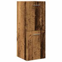 vidaXL Armario de baño madera contrachapada 30x30x80 cm en color Blanco/Roble Sonoma/Madera antigua y más | almacenamiento funcional diseño moderno para baño dormitorio sala - details 2