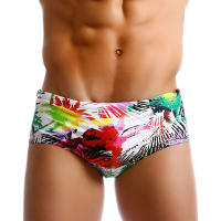 Bathing Suit Para Hombre Sexy Verano Camuflaje Low-Waist Push-up Para Natación Y Surf Ropa De Playa De Poliamida Con Estampado De Flores - details 2