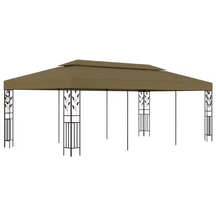 vidaXL Cenador de Jardín Toldo Carpa para Fiestas Bodas Exterior Color Taupé,  Antracita, y mas - 1