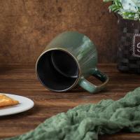 Tazas de café de cerámica grandes de 24 oz/700 ml con mango dorado, taza de té Extra Grande para la Oficina y el hogar, regalo y presente, 700 ml verde - details 4