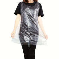 Delantal Tatuaje Desechable Para Adultos 25/50/100 Piezas Anti Polución Transparente Cubierta Limpia De Ropa Estéril Tipo De Delantal Sin Mangas Material PE - details 7