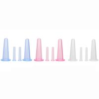 4PCs tazas de masaje facial de silicona Dispositivo de ventosas, juego de ventosas faciales - details 1