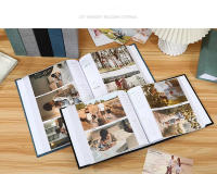 Álbum De Fotos De 6 Pulgadas Con Cubierta De Lino 200/300 Hojas Interiores Escriptorios Para La Colección De Fotos De Crecimiento De Niños - details 0