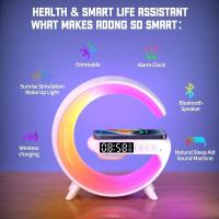 Lámpara De Escritorio Inteligente LED Con Altavoz Bluetooth Y Cargador Inalámbrico Rápido 15W Luz Nocturna RGB Para Dormitorio Y Sala De Juegos - details 18