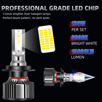 Par De Luces De Faro LED Para Coche 100000lm H7 Alta Y Baja H1 H4 H11 9005HB3 9006HB4 130W Luz De Señalización Y Antiniebla 12V Universal - details 1