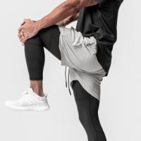 Nuevos Shorts Cortos Para Hombre Verano 2024 2-en-1 Casual Street Fitness Entrenamiento Secado Rápido Transpirable Running Shorts - details 12