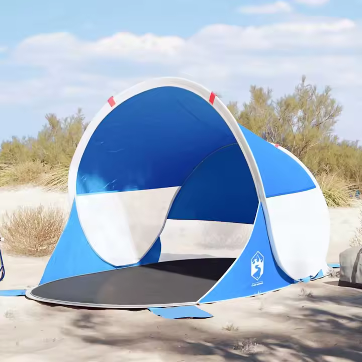 vidaXL Tienda de playa pop-up impermeable en color Azul/Verde - 1