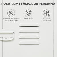 Vinsetto Cajonera de Oficina Mueble Archivador con Ruedas Estante Ajustable y Puerta de Metal para Tamaño A4 para Estudio Salón 38x38,5x55,5 cm Blanco - details 4