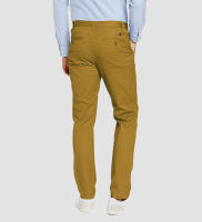 Pantalón chino S&C MOSTAZA en algodón elástico de colores Regular Fit - details 1
