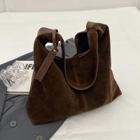 Bolso De Hombro Para Mujer Vintage Con Capa Mate Gran Capacidad Color Sólido Estilo Casual Retro Para Otoño Bolsa De Comercio - details 11