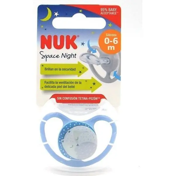 Pack Chupete Space Night 0-6 Silicona 6Ud Surtidas - 1